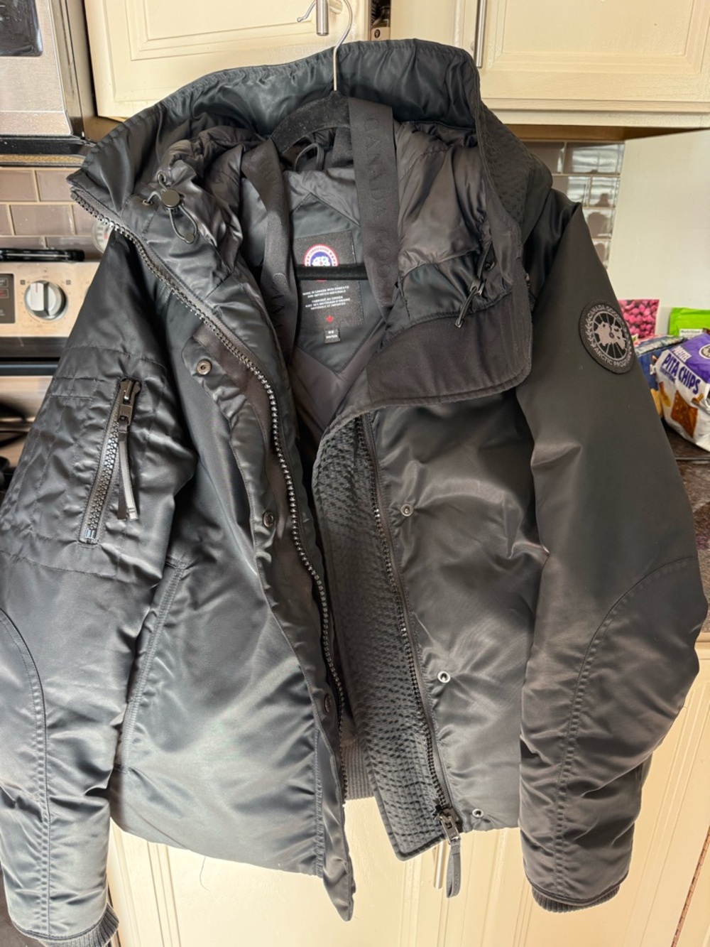 Canada Goose Men’s Black Quilted Hooded Puffer Jacket
